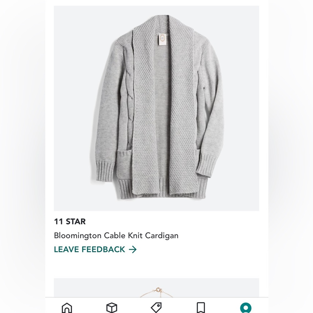 Size M warm cardigan type sweater. Like new condition.